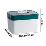 Medicine Storage Box, Portable Medicine Cabinet Organiser With Lids, Multipurpose Medical Box, Empty V1366-AZ2-W-12574