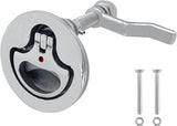 Boat Cam Latch Flush Pull Hatch Lift Stainless Steel with Back Plate Fasteners Screws V1259-DP01-A-1324