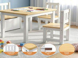 Keezi 2 in 1 Kids Table and Chair Set, Activity Table with Storage Bench and 2 Chairs for Reading, KTC-G-BC-NT