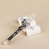 Handmade Crystal Wand, Natural Raw Gemstone Scepter, Magic Healing Wand White Crystal V1178-0400-MFBBS