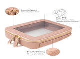 2pcs Travel Clear Makeup Bag Set, Cosmetic Bag Case with Zipper Portable Makeup Pouch Toiletry Bag V1192-AZ-W-0875