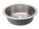 Kitchen Sink 304 Stainless Steel Brushed Single Bowl Rust Proof Round Sink for Home Bar 36cm V1294-YM0901-3118240116411
