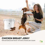 1.5Kg Dog Treat Chicken Breast Jerky Bucket - Dehydrated Australian Healthy Puppy Chew V238-SUPDZ-40318345576528