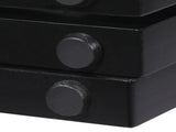 PaWz 4 Panels Wooden Pet Gate Dog Fence Black 600x 3MM PT1060-4-BK