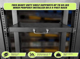Sliding Rack Server Shelf 1U 19" 4 Post Mount Adjustable 15" to 22" Rack Tray V63-952651