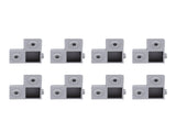 8PCS Square Tube Connector Aluminum 1 Inch 3 Way L Shaped Pipe Fitting 90 Degree Clamp Tube Corner V1294-YM0901-3114250095611