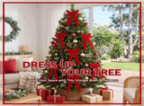 Jingle Jollys 12Pcs Red Velvet Christmas Bows Tree Decorations Xmas Decor XM-TR-BOW-12PCS-RD