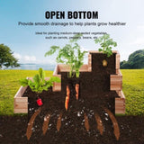 Wooden Raised Garden Bed Planter Box 113 x 113 x 51 cm Flower Vegetable Herb V952-LD11311351CM1PKZAV0