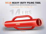 Fence Post Driver with Handles, 2.7 in Inner Diameter T Post Pole Pounder, 14LB Heavy Duty Carbon V952-WLDZQ27INCH1W6YQMV0