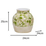 Glazed Green Stoneware Look Vase 25cm V637-88752VSE