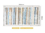 Marlow Floor Rug Short Pile Washable Carpet Soft Plush Non Slip Stripe 160x120 FR2039-160X120_NZ