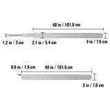 Drawer Slide Soft Close Drawer 1Pair 40" Ball Bearing Full Extension 500lb V952-CTDGBYCW500402FS6V0