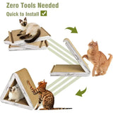 Foldable Triangle Cat Scratcher with 6 Sides V1237-ZY-908-095