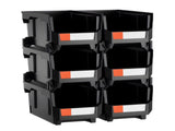 Plastic Stackable Bins, 37.7 x 21.5 x 18 cm , Plastic Containers for Organizing and V952-DDWLX6GZ14LHKWMV2001V0