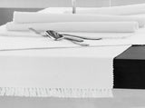 Hoydu Cotton Ribbed Table Runner 45cm x 200cm - BRIGHT WHITE V442-GNA-TABLER-RIBBED-200CM-BRIGHTWHITE
