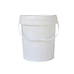 Bulk 10x 10L Plastic Buckets + Lids - Empty White With Handle - Large Food Pail V238-SUPDZ-21934188101712