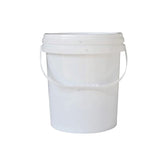 Bulk 10x 10L Plastic Buckets + Lids - Empty White With Handle - Large Food Pail V238-SUPDZ-21934188101712