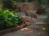 Rust Crane Bird 'Looking Down' Statue 102cm V637-71660CRN