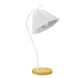 Table Lamp with Cloth Pleated Lampshade Metal Modern Nightstand Bedside Lamp for Bedroom Living Room V1294-YM0710-3119230115411