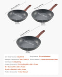 Frying Pan Skillet, Aluminum Egg Fry Pans, 3 Piece Set , Nonsitck Heavy-Duty V952-LCGSJTMFSTC9SVAUG001V0
