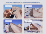 Inflatable Camping Tent with Canopy, Easy Setup Large 4-6 Person Family Waterproof Air Tent, Heavy V1337-B0H36CHW2R