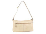 Pierre Cardin Womens Leather Perforated Cross-Body Bag with stud Detailing - Latte V563-PC-3344-LATTE