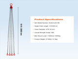 Chain, 8 mm x 300 cm Lifting Chains with Hooks, G80 Engine Chain Hoist Lifts, 5 Ton Lifting V952-DGDLHHMGFH1JG4PKZV0