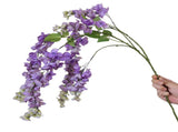 3 Pcs Artificial Wisteria Flowers Branches Fake 39 Inch Long Stems Silk Wisteria Flowers String for V1294-YM0901-241218HL06-4