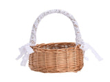 Woven Flower Basket with Handle Woven Rattan Flower Storage Basket for Home Wedding Birthday M V1294-YM0901-210219HT04-2