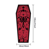 Halloween Coffin Rug - 4.3x1.6 Ft Goth Bath Mat, Non- Indoor Carpet for Living Room, Bedroom & V1366-AZ2-W-16569