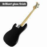 Karrera 39in Electric Guitar Bass Music 4-String Instrument Full Size Black GTR-JB2-15W-BK