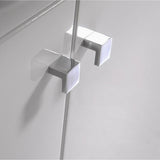 Brass Shower Door Square double pull Handle in Nickel V63-930451