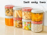 2pcs Oats Containers with Airtight Lids Wide Mouth Glass Mason Salad Jars Leakproof V1263-JX-314