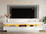 Artiss TV Unit LED 160CM Storage Drawer White FURNI-L-LED-TV03-WH-AB