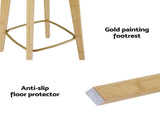 Artiss 4x Bar Stools Bamboo Rattan Stool Counter Chair Kitchen Barstools BA-Y-1033-NAX4