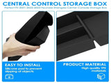 Lower Center Console Organizer Tray, Non Slip Waterproof TPE Car Storage Box Insert, Black V1188-MS-721-261
