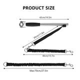 Versatile 2-in-1 Bicycle Dog Walker Leash with Shock-Absorbing Bungee, Adjustable Seatpost Mount, V1341-ZY-ZXUCP8UU-SILVER