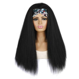 Long Hair Turban Headband With Corn Beard Wig In 1B Xk PRL-6056214750DBT