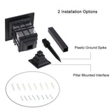 Tomshine 0.2 W 2 Pack Solar Powered LED Garden Yard Bollard Pillar Light Lawn Lamp 2-IN-1 Outdoor V1294-YM0901-L1641