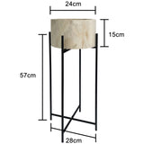 Natural Wood Potplanter on Cross Legged Stand 66cm V637-68114PLN