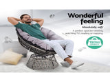 Gardeon Outdoor Chairs Outdoor Furniture Papasan Chair Wicker Patio Garden Grey ODF-PAPASAN-CH-GE