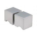 100cm Frameless Diamond Shower Screen Nickel F-Brackets with SS Hinges & Square Knob Handle V63-911021