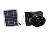 10W 12V Solar Powered Exhaust Fan for Round Pipe ABS Solar Panel Ventilation Fan Kit for Pet House V1294-YM0710-3111230296911