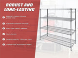 Modular Wire Storage 150x60cm Steel Shelving Chrome With Fixed Legs For Garage Warehouse Or Kitchen V63-841071