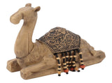 Camel Statue Durable Resin Flat Bottom Retro Style Exquisite Luster Camel Ornament for Home Office V1294-YM0717-3115220081311