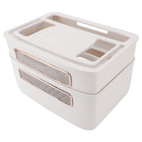Router Storage Box 2 Layer Dust Proof Multifunctional with Lid Cable Management Router Box for Modem V1294-YM0901-3117240219211