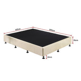 Palermo King Single Ensemble Bed Base Platinum Natural Sand Linen Fabric V63-823211