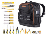 Tool Backpack with Tools, 65 Pockets, Heavy-duty Tools Storage Organizer Bags with Laptop V952-GJBB1416INCHDUXTA001V0