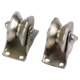 2pcs 2" V Type Wheel Track Rail W/ Bracket Sliding Gate Roller Steel V1294-YM0722-JYA03049