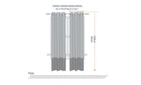 2x 100% Blockout Curtains Panels 3 Layers Eyelet Beige 240x230cm 69_CD1003-240X230-BE